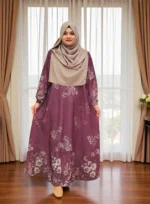 Summer friendly comfortable gown. made of dubai silk fabrics - Image 3