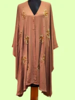 অস্বচ্ছ দুবাই চেরি উপাদান দিয়ে তৈরি ফ্রি সাইজের কারচুপি কেপ। - Image 3