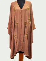 অস্বচ্ছ দুবাই চেরি উপাদান দিয়ে তৈরি ফ্রি সাইজের কারচুপি কেপ।