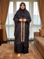 দুবাই চেরি উপাদান দিয়ে তৈরি অ-স্বচ্ছ কার্চুপি কেপ। - Image 2