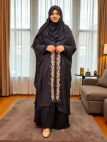 দুবাই চেরি উপাদান দিয়ে তৈরি অ-স্বচ্ছ কার্চুপি কেপ। - Image 3