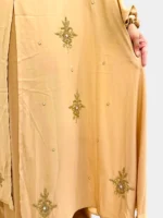 কারচুপির কাজের ফিউশন কেপ। অস্বচ্ছ হীরার জর্জেট উপাদানে তৈরি। - Image 3