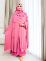 ফ্রি সাইজের ফিউশন কেপ। অস্বচ্ছ হীরার জর্জেট উপাদানে তৈরি। - Image 2