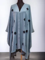 অসাধারণ স্বচ্ছ কেপ। দুবাইয়ের চেরি রঙের ফ্রি সাইজ দিয়ে তৈরি। - Image 2