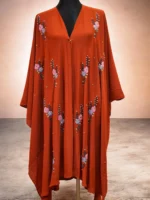 কারচুপির অসাধারণ কেপ ফ্রি সাইজ। অস্বচ্ছ দুবাই চেরি উপাদান দিয়ে তৈরি। - Image 2