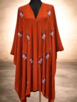 কারচুপির অসাধারণ কেপ ফ্রি সাইজ। অস্বচ্ছ দুবাই চেরি উপাদান দিয়ে তৈরি।