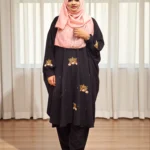 Co-ord dress set, free size, Made of non-transparent soft saffron material