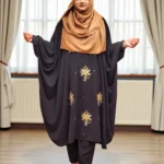 Lightweight karchupi cape+pant co-ord set crafted with premium saffron material.