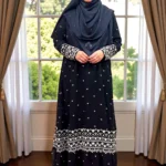 নরম জর্জেট কাপড় দিয়ে তৈরি বোরখা এবং সূচিকর্মের কাজ।