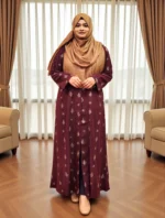 অস্বচ্ছ কিমোনো নরম গ্রীষ্মকালীন পোশাক। BMW কাপড় দিয়ে তৈরি। সামনে বোতাম।