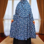 Non-transparent Khimar made of free size linen material