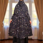 Free size khimar made of non-transparent linen fabrics