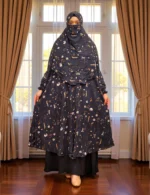 Free size khimar made of non-transparent linen fabrics