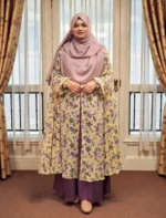 ট্রান্সপারেন্ট সফট জর্জেট প্রিন্ট ফিউশান কেপ