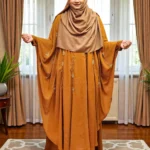 গর্জিয়াস কারচুপি কেপ নন ট্রান্সপারেন্ট সফট ডায়মন্ড জর্জেট ম্যাটেরিয়ালের ওপর কারচুপি কাজ