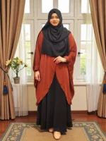 দুবাই চেরি উপাদান দিয়ে তৈরি অ-স্বচ্ছ কেপ ফ্রি সাইজ - Image 3