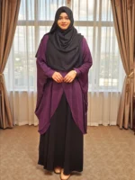 অস্বচ্ছ দুবাই চেরি কাপড় দিয়ে তৈরি ফ্রি সাইজ কেপ