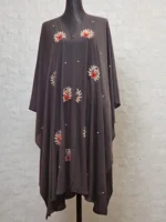 ফ্রি সাইজ কারচুপি কেপ। নন ট্রান্সপারেন্ট দুবাই চেরি ম্যাটেরিয়ালের তৈরী। সাইড প্রোফাইল খোলা। - Image 2