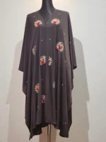 ফ্রি সাইজ কারচুপি কেপ। নন ট্রান্সপারেন্ট দুবাই চেরি ম্যাটেরিয়ালের তৈরী। সাইড প্রোফাইল খোলা। - Image 3