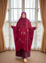 নতুন গর্জিয়াস কারচুপি কেপ। ফ্রি সাইজ, নন ট্রান্সপারেন্ট দুবাই চেরি ম্যাটেরিয়ালের তৈরী। - Image 2