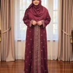 অস্বচ্ছ কিমোনো। জামদানি স্টাইলে সূচিকর্ম সহ নরম আমদানি করা দুবাই উপাদান দিয়ে তৈরি।