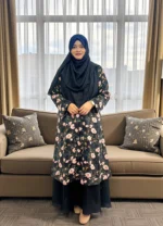 নন ট্রান্সপারেন্ট প্রিন্টের কিমোনো। এ্যালেক্স ম্যাটেরিয়ালের তৈরী, রেগুলার পরার জন্য একদম পারফেক্ট। - Image 2