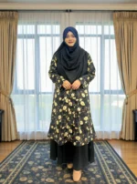 এ্যালেক্স ম্যাটেরিয়ালের প্রিন্টের কিমোনো, নন ট্রান্সপারেন্ট। রেগুলার পরার জন্য পারফেক্ট। - Image 2