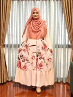 নতুন মারমেইড কিমোনো সফট এ্যালেক্স ম্যাটেরিয়ালে বানানো। কোমরে ফিতা আছে। নিচে কুচি দিয়ে লং ফ্রিল দেয়া। হাতে ফ্রিল আছে। - Image 3