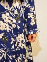 প্রিন্টের কারচুপি কিমোনো। সফট ট্রান্সপারেন্ট জর্জেট ম্যাটেরিয়ালের ওপর কারচুপি করা আছে - Image 4