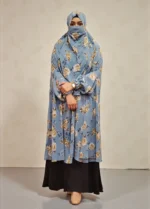 মুদ্রিত খিমার ও নেকাব। ফ্রি সাইজ অ্যালেক্স উপাদান দিয়ে তৈরি।