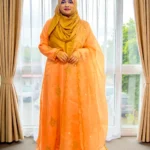 দাওয়াত ও অনুষ্ঠানের উপযোগী মসলিন গাউন Muslin gown suitable for invitations and events