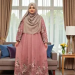 ওয়ান পার্ট প্রিন্টেড গাউন – Summer friendly Dubai silk burkha for women