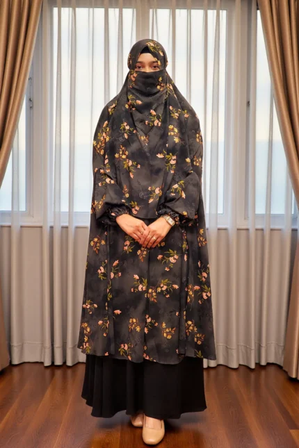 নিকাব এ্যাটাচ করা ফ্রি সাইজ খিমার – premium Islamic khimar