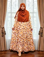 কমফোর্টেবল গাউন সারাদিন পরে থাকার জন্য । ওয়ান কাটে বানানো। নিচে কুচি দিয়ে লং ফ্রিল দেয়া আছে। - Image 4