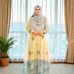 প্রিমিয়াম পিওর মসলিন গাউন কারচুপি কাজসহ | ফ্রন্ট ও ব্যাক হ্যান্ডওয়ার্ক