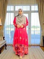 ক্লাসি লুক মসলিন গাউন বাংলাদেশ embroidered back side muslin gown