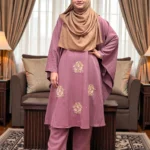 লাক্সারি কারচুপি কেপ আবায়া - সামনে বাটন দেয়া ইউনিক ডিজাইন