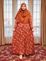 ওয়ান পার্ট প্রিন্টেড গাউন | সামার ফ্রেন্ডলি নন-ট্রান্সপারেন্ট এ্যালেক্স ম্যাটেরিয়ালে বানানো। - Image 4