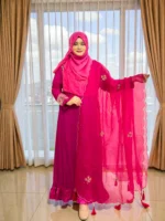 এক্সক্লুসিভ প্রিমিয়াম  মসলিন গাউন  কালেকশন | ক্লাসি ও এলিগেন্ট ডিজাইন - Image 4