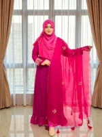 এক্সক্লুসিভ প্রিমিয়াম  মসলিন গাউন  কালেকশন | ক্লাসি ও এলিগেন্ট ডিজাইন - Image 3