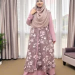 floral sleeveless koti non transparent soft alex fabric