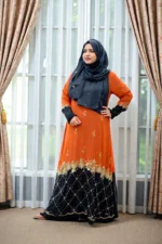 ওয়েডিং গর্জিয়াস গাউন স্পেশাল ভাবে তৈরী করা জর্জেট ম্যাটেরিয়ালের সাথে BMW ইনার - Image 3