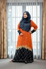 ডিজাইনার কারচুপি ওয়ার্ক জর্জেট গাউন উইথ BMW ইনার