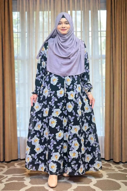 ওয়ান কাট ডিজাইনের ডাবল পার্ট গাউন lightweight double part gown for women