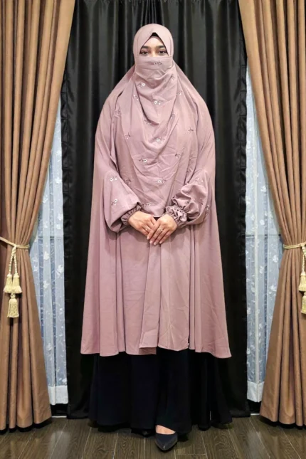 নন ট্রান্সপারেন্ট কোরিয়ান এমব্রয়ডারি খিমার for prayer