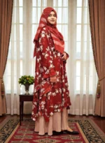 চারপাশে ফ্রিল দেওয়া ফ্রি সাইজ ফ্রিল কেপ ফর মুসলিম ওমেন