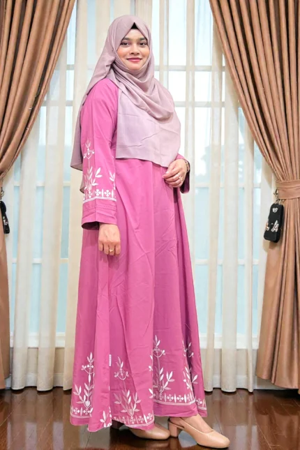 সাদা এমব্রয়ডারি কাজ করা নন ট্রান্সপারেন্ট বোরখা summer friendly comfortable one part borka