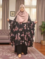 ফ্রিল কেপ | চারকোনা স্টাইল নন ট্রান্সপারেন্ট সফট এ্যালেক্স ফ্রি সাইজ স্টাইলিশ কেপ - Image 2