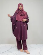 গরমে আরামদায়ক কারচুপি কো-অর্ড সেট – ঈদ স্পেশাল কেপ ও প্যান্ট কালেকশন - Image 2