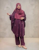 গরমে আরামদায়ক কারচুপি কো-অর্ড সেট – ঈদ স্পেশাল কেপ ও প্যান্ট কালেকশন - Image 3